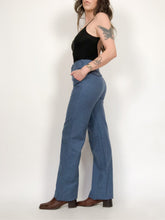 Load image into Gallery viewer, Vintage 70s Dusty Blue Wool Trousers Waist 29”