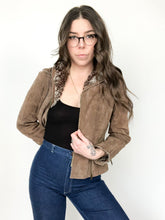 Load image into Gallery viewer, Vintage 70s Skincheetahs Brown Suede Faux Shearling Jacket