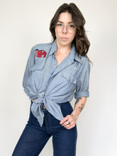 Load image into Gallery viewer, Vintage 70s DeeCee Rangers Farmer Pearl Snap
