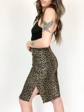 Load image into Gallery viewer, Vintage 90s Simply French Collection Leopard Print High Rise Skirt