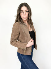 Load image into Gallery viewer, Vintage 70s Skincheetahs Brown Suede Faux Shearling Jacket
