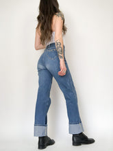 Load image into Gallery viewer, Vintage 70s Brittania High Rise Straight Leg Jeans Waist 26”