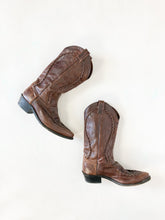 Load image into Gallery viewer, Vintage Dan Post Dark Brown Leather Cowboy Boots Men’s 8