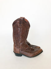 Load image into Gallery viewer, Vintage Dan Post Dark Brown Leather Cowboy Boots Men’s 8