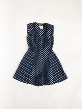 Load image into Gallery viewer, Vintage 90s Navy and White Polka Dot Dress
