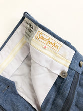 Load image into Gallery viewer, Vintage 70s Dusty Blue Wool Trousers Waist 29”