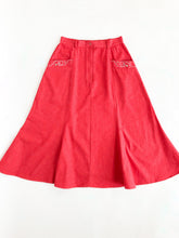 Load image into Gallery viewer, Vintage 70s Roper ‘Rodeo Blue’ Red Western Shirt and Skirt Set
