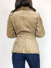 Load image into Gallery viewer, Vintage 70s Opera Suede Jacket with Fur Trim