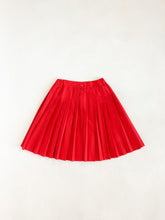 Load image into Gallery viewer, Vintage 80s Red Pleated Skirt Waist 27”/28”