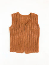 Load image into Gallery viewer, Vintage 70s Hand Knit Wool Cardigan Vest