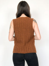 Load image into Gallery viewer, Vintage 70s Hand Knit Wool Cardigan Vest