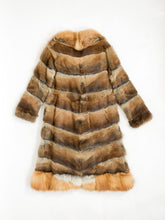 Load image into Gallery viewer, Vintage 60s Fox Trim Fur Coat