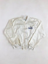 Load image into Gallery viewer, Vintage 80s Busch White Satin Bomber Jacket