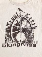 Load image into Gallery viewer, Vintage 78 Trout Creek Bluegrass Ringer Tee Size S