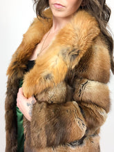 Load image into Gallery viewer, Vintage 60s Fox Trim Fur Coat