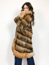 Load image into Gallery viewer, Vintage 60s Fox Trim Fur Coat