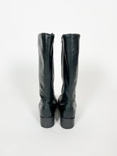 Load image into Gallery viewer, Vintage Y2K Santana Black Leather Boots Size 7.5
