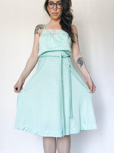 Load image into Gallery viewer, Vintage 70s Mint String Waist Dress
