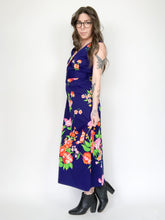 Load image into Gallery viewer, Vintage 70s Sleeveless Floral Maxi Dress
