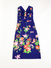 Load image into Gallery viewer, Vintage 70s Sleeveless Floral Maxi Dress
