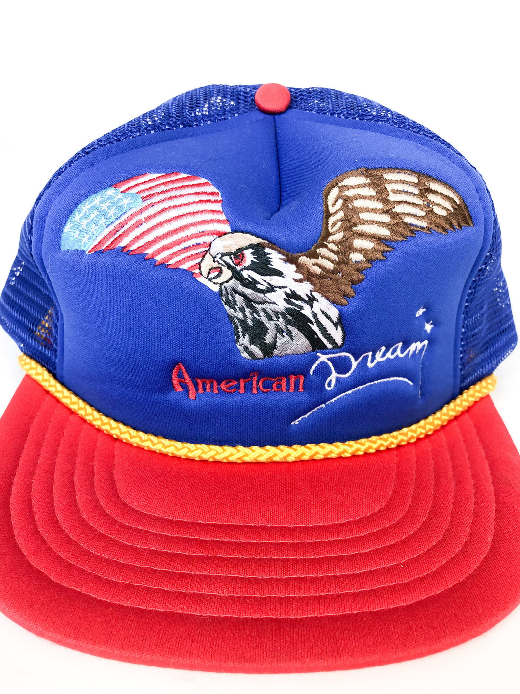 Vintage 70s American Dream Red and Blue Trucker Hat