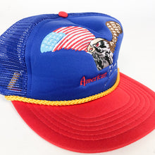 Load image into Gallery viewer, Vintage 70s American Dream Red and Blue Trucker Hat
