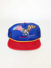 Load image into Gallery viewer, Vintage 70s American Dream Red and Blue Trucker Hat
