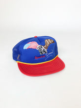 Load image into Gallery viewer, Vintage 70s American Dream Red and Blue Trucker Hat
