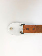 Load image into Gallery viewer, Vintage Tooled Leather Belt with Horse Buckle
