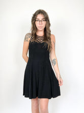 Load image into Gallery viewer, Vintage 90s Amore Collection Slinky Black Mini Dress
