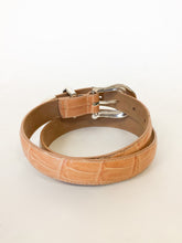 Load image into Gallery viewer, Vintage 80s Coldwater Creek Tan Mock Croc Belt
