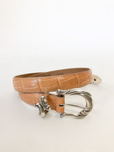 Load image into Gallery viewer, Vintage 80s Coldwater Creek Tan Mock Croc Belt
