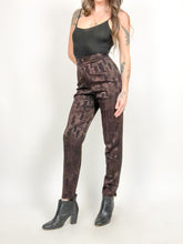 Load image into Gallery viewer, Vintage 90s Votre Nom Brown and Black High Rise Trousers Waist 26”
