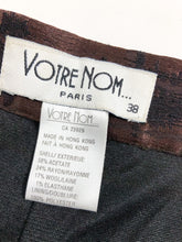 Load image into Gallery viewer, Vintage 90s Votre Nom Brown and Black High Rise Trousers Waist 26”
