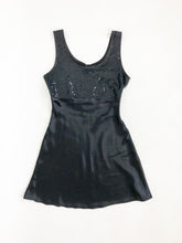Load image into Gallery viewer, Vintage 90s Evidence Black Satin and Sparkle Party Dress
