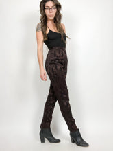 Load image into Gallery viewer, Vintage 90s Votre Nom Brown and Black High Rise Trousers Waist 26”
