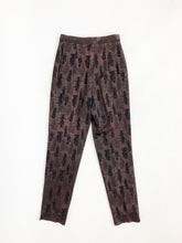 Load image into Gallery viewer, Vintage 90s Votre Nom Brown and Black High Rise Trousers Waist 26”
