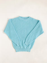 Load image into Gallery viewer, Vintage 80s Light Blue Knit Pullover Sweater
