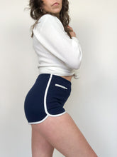 Load image into Gallery viewer, Vintage 70s Jantzen Navy Blue Athletic Shorts
