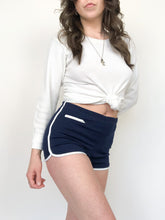 Load image into Gallery viewer, Vintage 70s Jantzen Navy Blue Athletic Shorts
