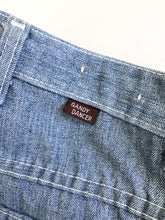 Load image into Gallery viewer, Vintage 60s/70s Gandy Dancer Mid Rise Raw Hem Flared Jeans Waist 29”
