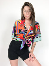 Load image into Gallery viewer, Vintage 1991 Planet Hollywood Abstract Button Up Camp Shirt Size S

