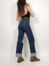 Load image into Gallery viewer, Vintage 70s High Rise Boot Cut Jeans Waist 27”
