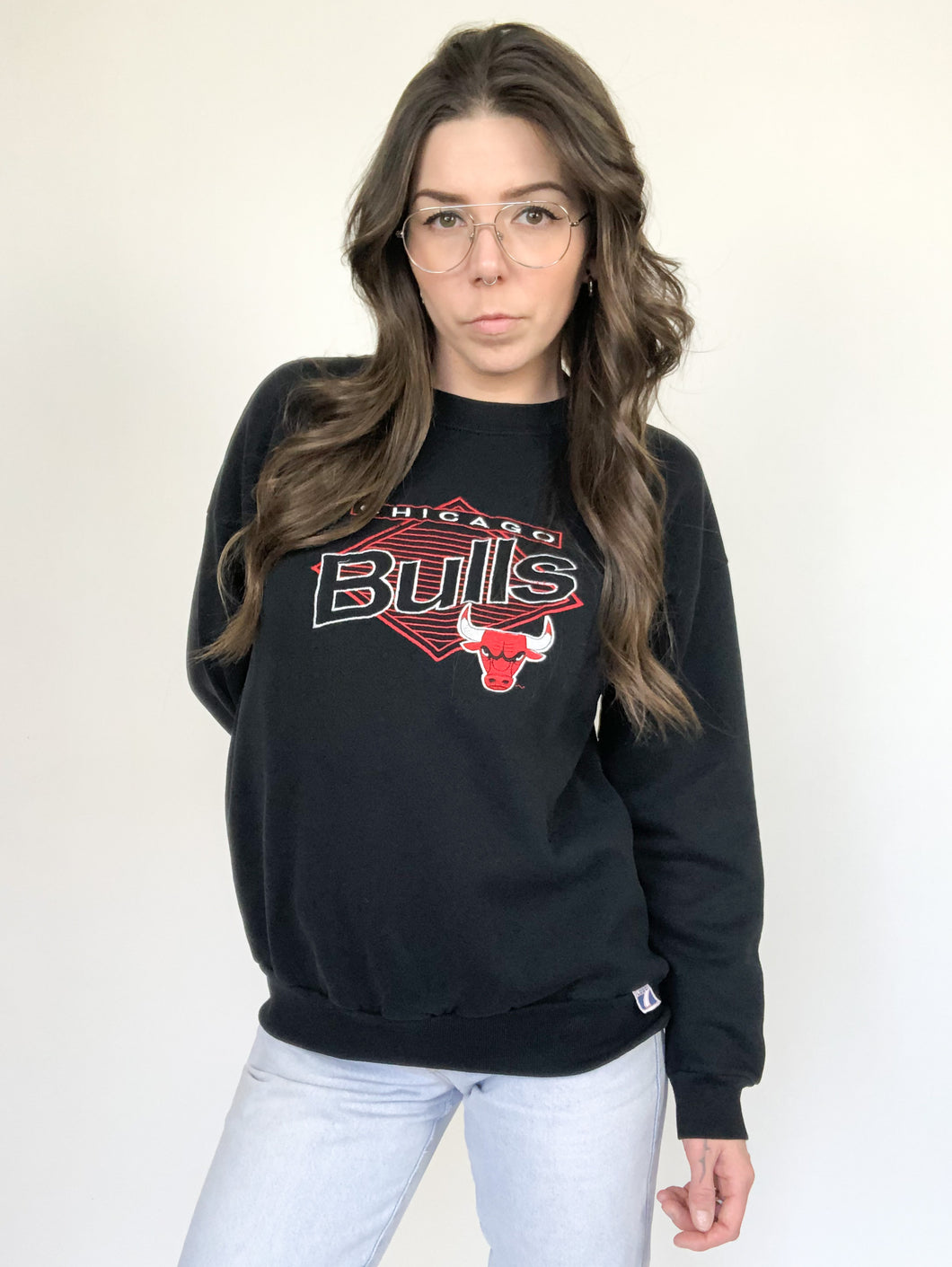 Vintage 90s Chicago Bulls Logo 7 Crewneck Sweater