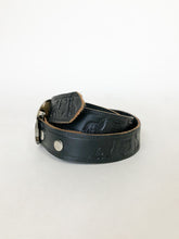 Load image into Gallery viewer, Montana Silversmiths Engraved Western Buckle with Etched Trim on Leather Belt
