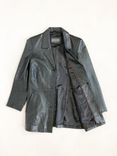 Load image into Gallery viewer, Vintage 00s Black Leather Trench
