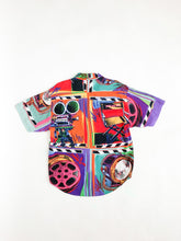 Load image into Gallery viewer, Vintage 1991 Planet Hollywood Abstract Button Up Camp Shirt Size S

