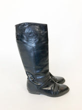 Load image into Gallery viewer, Vintage 80s Ascot 1908 Black Leather Equestrian Riding Boots Size 7
