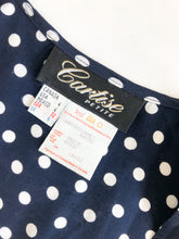 Load image into Gallery viewer, Vintage 90s Navy and White Polka Dot Dress
