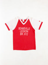 Load image into Gallery viewer, Vintage 70s Beamsville Legion Red &amp; White Baseball Tee Size M
